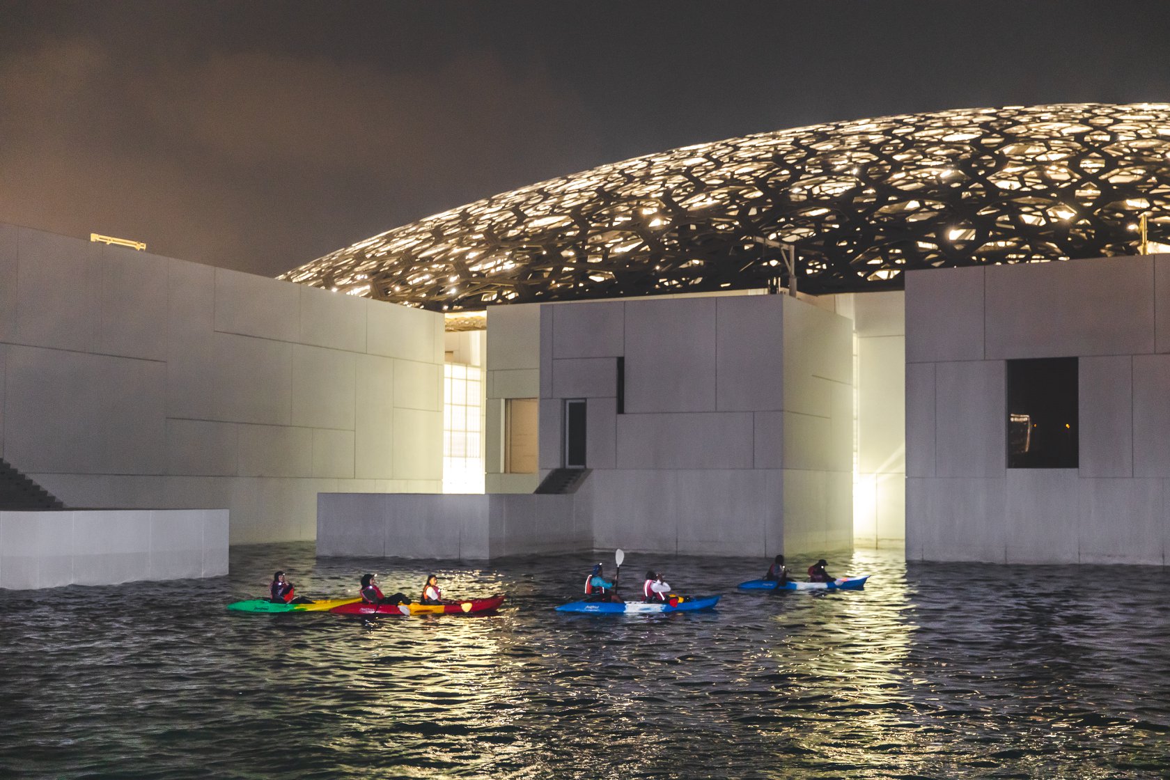 Full moon kayak at Louvre Abu Dhabi