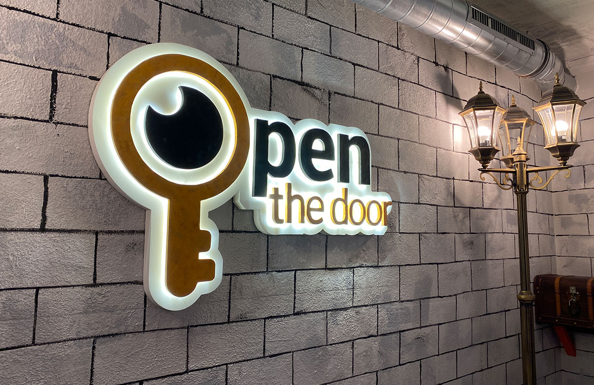 Open the door
